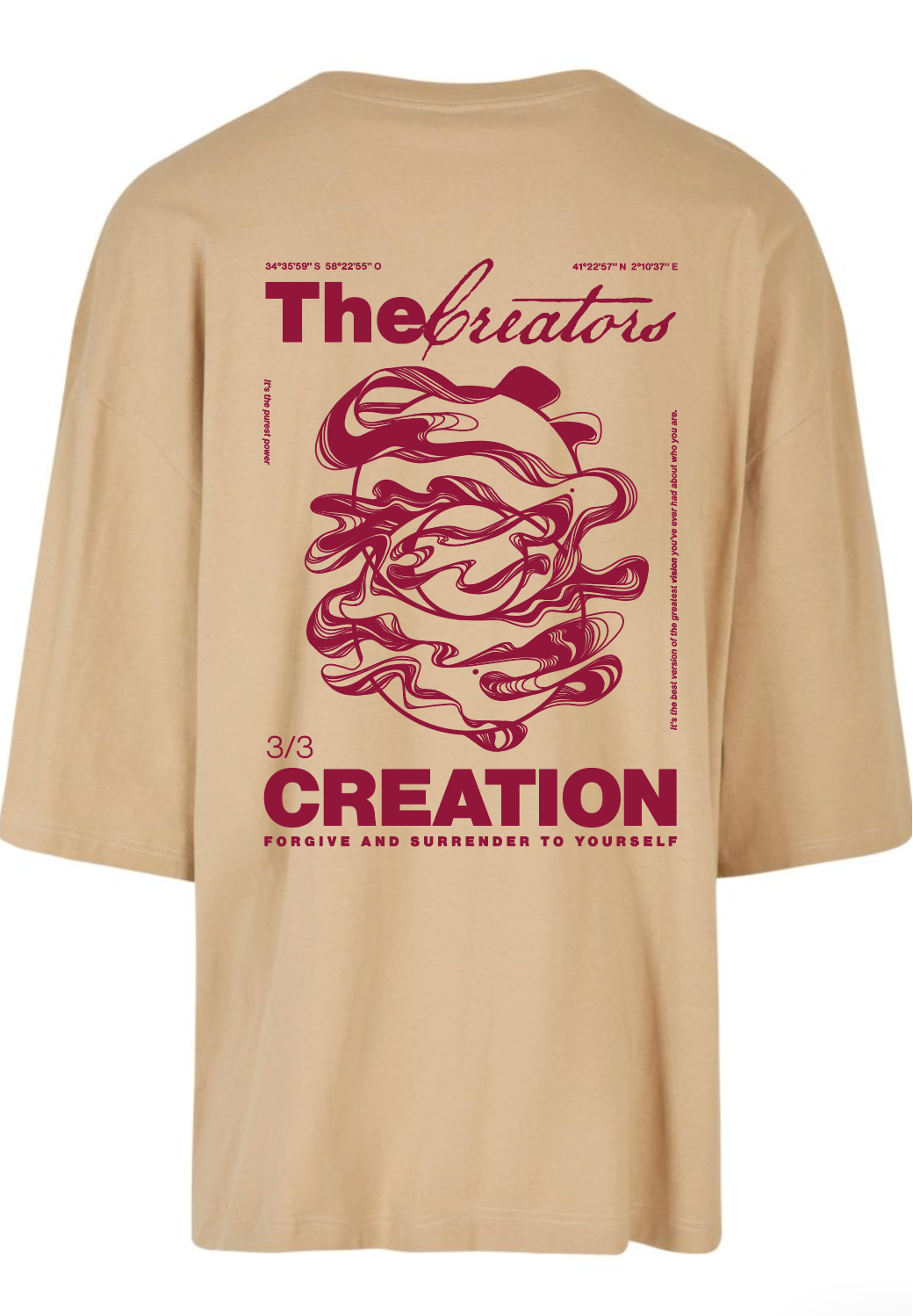 3/3 Burgundy Heavy huge tee