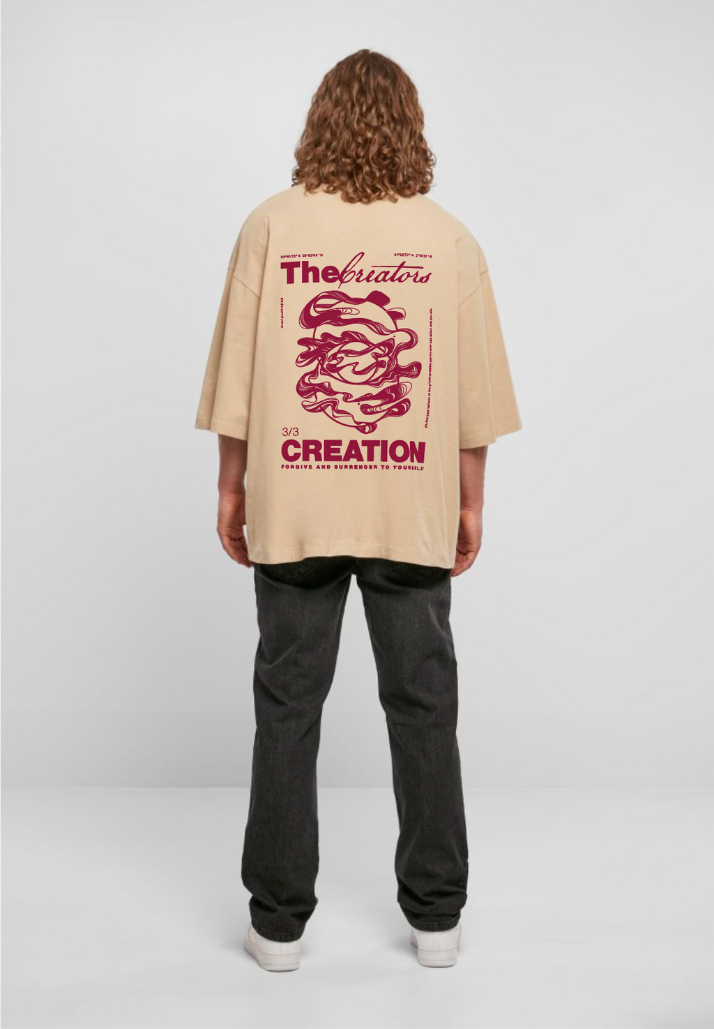 3/3 Burgundy Heavy huge tee