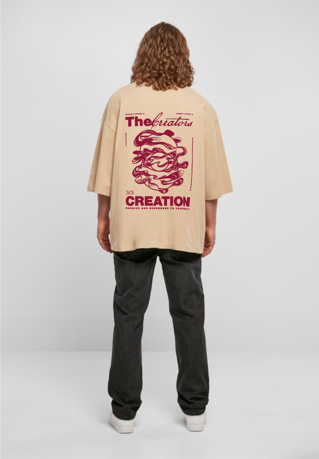 3/3 Burgundy Heavy huge tee